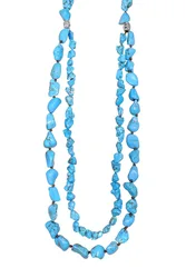 Natural Stabilized Turquoise Costume Jewelry Necklace Unisex Fashion Accessory