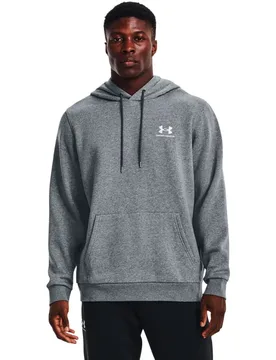 Sweat à Capuche Essential Fleece Pitch Gray Medium Heather / White M - Under armour - FashionsVida