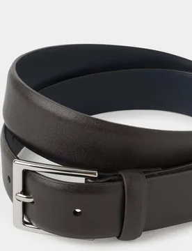 Cinturón de hombre negro con forro de piel vegana - Hackett - FashionsVida