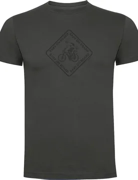 Maglietta A Maniche Corte Baby On Board Dark Grey - Kruskis - FashionsVida
