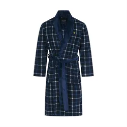 Mens And Cassidy In Peacoat Check - Blue - Size Large