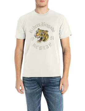 T-shirt à Manches Courtes M3222 .000.2660 Cloud L - Replay - FashionsVida