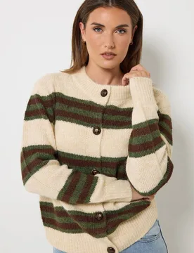 Women's Tall Premium Knitted Cardigan Sweater in Natural Size: 10-12 - Natural - Size: 10-12 - Long tall sally - FashionsVida