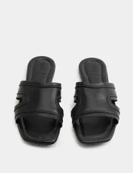 M&S Leather Flat Mules Black female