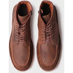 Botines de hombre de piel con cordones
