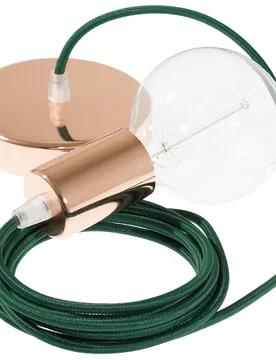 Cables Suspension Luminaire Rm21 1 M Dark Green / Copper One Size - Creative - FashionsVida
