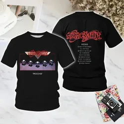 Men's All Over Print T-Shirt, Retro Rock Band Graphic Tee, Vintage Roses Guitar Pattern Short Sleeve Top For Rock Music Fans