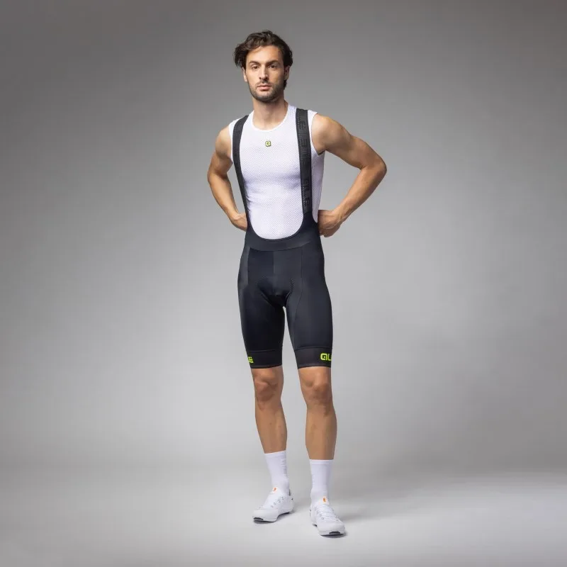Pantaloncini ciclismo SOLID CORSA 2.0 giallo fluo 2026 - ALE' - FashionsVida