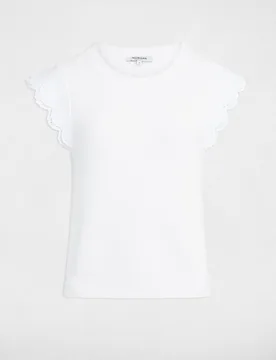 Top de mujer en punto fino efecto encaje - Morgan - FashionsVida