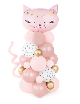 Luftballon-Set Katze Rosa 140 x 83 cm 62-teiliges Kit - PARTYDECO - FashionsVida