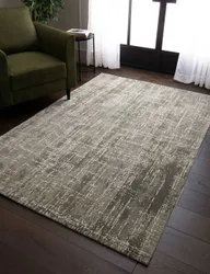 Kuza Abstract Woven Rug Green