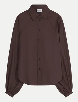 Loose-Fit Raglanbluse Braun L - Closed - FashionsVida