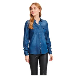 Camicia A Maniche Lunghe Bista Denim Dark Blue Denim / Wash Clean S