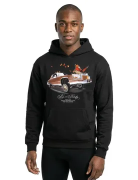 Felpa Con Cappuccio Pimp A Butterfly Heavy Oversize Black 2XL - Mister TEE - FashionsVida