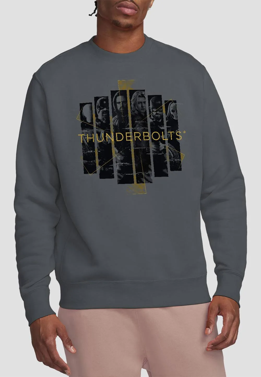 Unisex Thunderbolts Team Asterisk Sweatshirt, Charcoal Size: Medium - Charcoal - Size: M - Marvel - FashionsVida