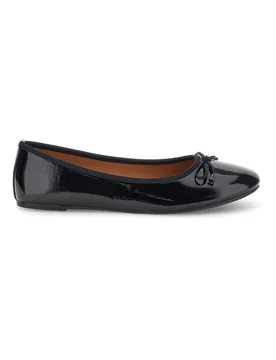 Ballerina Nera Effetto Vernice con Fiocco Talemi IDE3382 38 - THE FIRST - FashionsVida