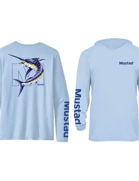 Marlin Uv Long Sleeve T-shirt Light Blue 2XL Men - Mustad - FashionsVida