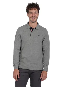 Polo A Maniche Lunghe Qi1ppolo Grey S - The Time Of Bocha - FashionsVida