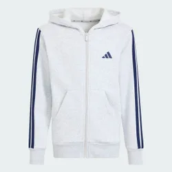 Felpa con cappuccio Essentials Full-Zip Junior 11-12A Light Grey Heather / Dark Blue
