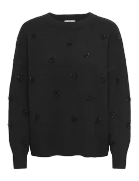 JDYMELEA L/S O-NECK POMPOM PULLOVER female - XL - FashionsVida