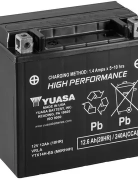 Batteria Moto ytx14h (Sigillata attivata - Factory sea taglia un - Yuasa - FashionsVida