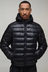Mens Regular Fit Scuba Panel Lightweight Puffer - Black - Size 5xl