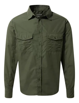 Mens Expert Kiwi Long-Sleeved Shirt (Cedar Green) - Size 3xl - Craghoppers - FashionsVida