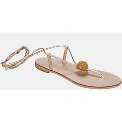 Sandalias de mujer griegas planas con tiras
