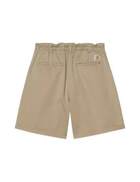 Marv Short in cotone con elastico in vita - Iroko stone washed - CARHARTT WIP - FashionsVida