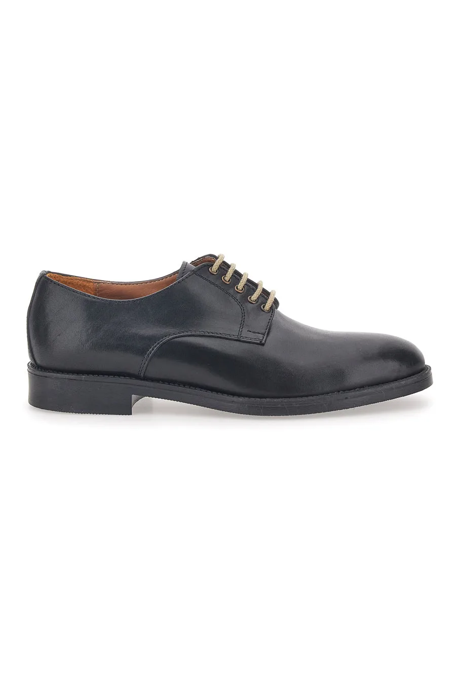 Scarpe Stringate Nere In Vera Pelle 712 45 - Longford - FashionsVida