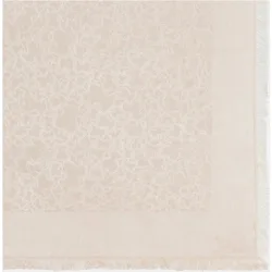 Pañuelo beige Kaos Mini Jaquard estampado con deshilachado