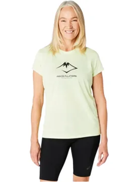 FUJITRAIL LOGO SS TOP Damen Grün M - Asics - FashionsVida