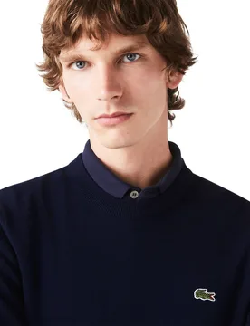 Pullover Crew Neck Cotton, navy 3xl - Lacoste - FashionsVida