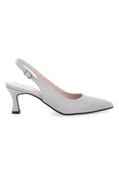 Décolleté argento glitter slingback 54366 37