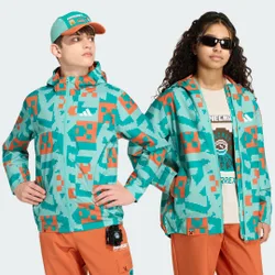 Giacca impermeabile Minecraft Terrex 2 Layer CLIMAPROOF 7-8A St Fade Ocean / Equipment Green / Fox Orange