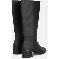 Botas básicas de mujer en napa con caña alta y cierre de cremallera