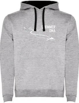 Swimming Dna Two-colour Hoodie Heather Grey / Black XL Men - Kruskis - FashionsVida