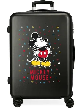 Maleta mediana infantil Mickey Letras rígida con capacidad de 70L - Disney - FashionsVida