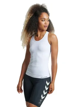 T-shirt Sans Manches Tif Seamless White S - Hummel - FashionsVida