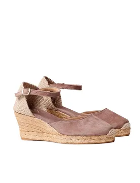 Pons Espadrilles Compensées Lloret-5 Taupe EU 36 - Toni - FashionsVida