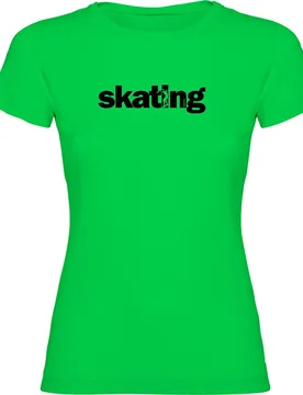 T-shirt à Manches Courtes Word Skating Light Green S - Kruskis - FashionsVida