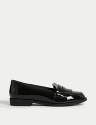 Kids' Leather School Shoes (13 Small - 7 Large) Black Female