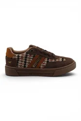 Women's Mustang Tweed Sneakers Trainer Shoes - M0212020 in Brown Size: 5 - Brown - Size: 5