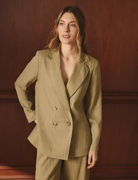 Chaqueta de mujer fluida con rayas - Lloyd's - FashionsVida