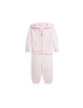 Set neonata 2 pezzi felpa con pantaloni da jogging rosa 86 - Ralph Lauren - FashionsVida