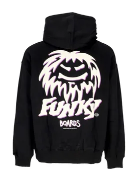 Felpa Cappuccio Uomo Oldschool Hoodie Black - FUNKY - FashionsVida