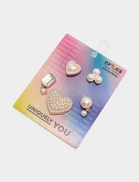 Er-Pack Pearly Hearts Jibbitz Anhänger - Damen, Mehrfarbig - female - Size: One Size - Crocs - FashionsVida