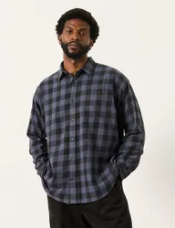 Pure Cotton Check Shirt Blue Mix male
