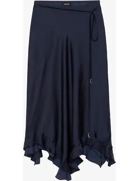 Zadig & Voltaire - Falda larga asimétrica de satén holgada - Zadig & Voltaire - FashionsVida