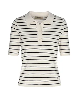 Polo MMCALIZSTRIPESS crème S - Mos mosh - FashionsVida